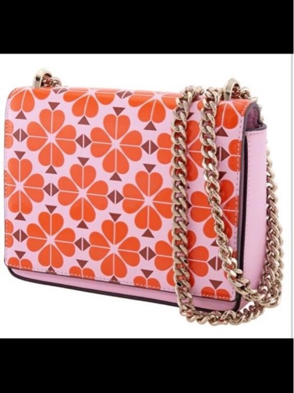 kate spade Amelia Pink and Orange Floral Chain Shoulder Bag